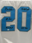Barry Sanders Signed M&N Detroit Lions Football Jersey Inscribed NFL HOF VSA COA