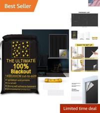 Portable 118" x 57" Blackout Blinds - Perfect for Travel  Instant Darkness