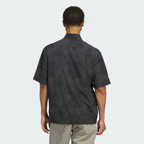 NUOVO maglione uomo $90 ADIDAS Golf Go To DWR manica corta 1/2 zip JN9095 nero XXL - Foto 6 di 8