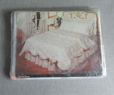 Vintage 80s JC Penney Full Flat Sheet Sterling Rose 180 Thread Count Retro NWT