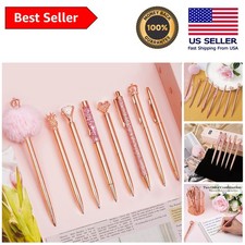 Sophisticated 8-Piece Journal Pen Set - Rose Gold Elegant Writing Instruments