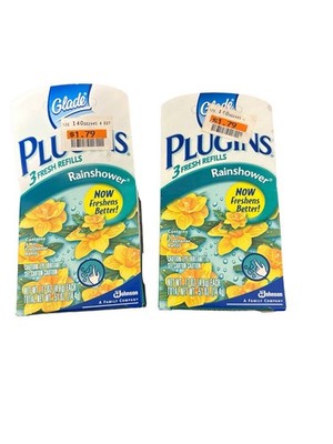 Glade Plugins Scented Air Freshener Gel Refills 3 Count Rainshower Vintage 2002