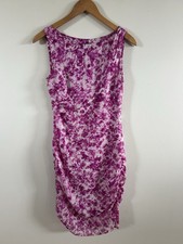 Ann Taylor Womens Dress Pink Sheath Ruched Size 2