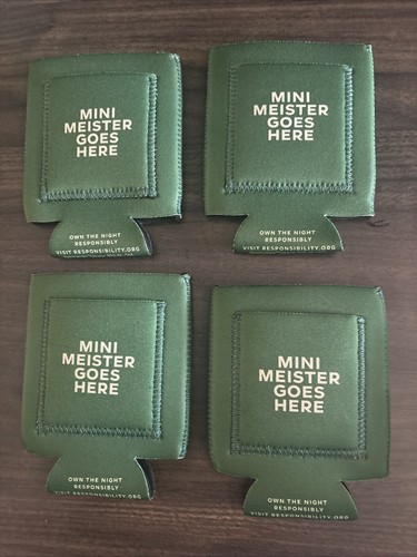 Set Of 4 Jagermeister Koozies With Mini Meister Pouch - Picture 2 of 2