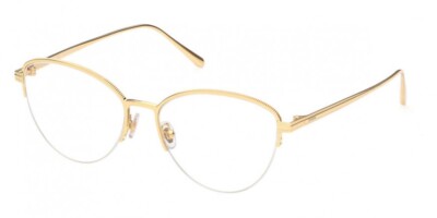 Omega Rimless Frame OMEGA OM5029 030 Gold Metal Semi Rimless Optical Eyeglasses Frame 54-16 ...