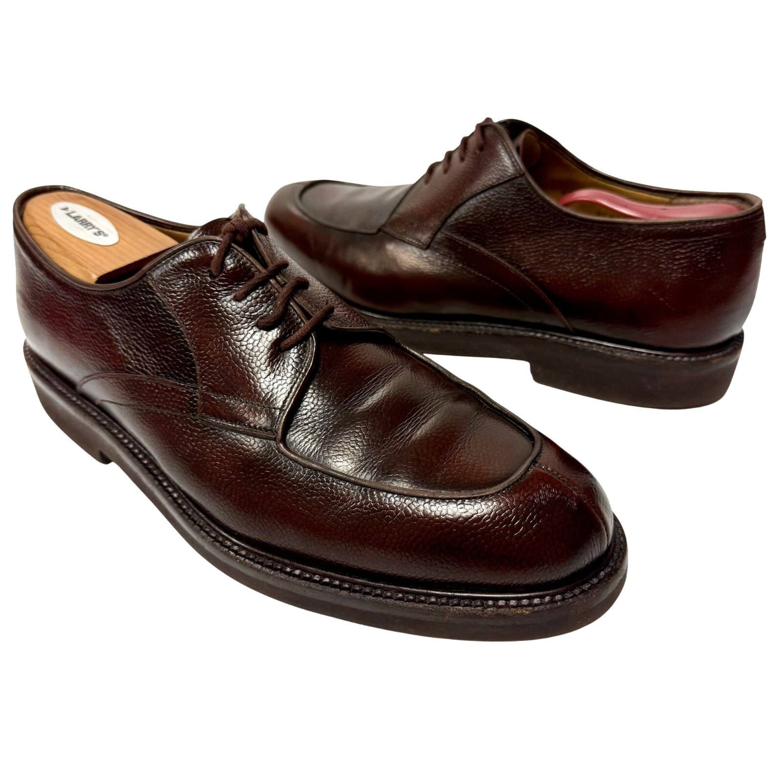SAOLA Bruno Magli RENATO scarpa uomo pelle marrone bordeaux SPLIT TOE DRESS derby Oxford