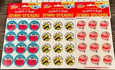 TREND Scratch n Sniff RETRO STINKY STICKERS, CHERRY PUNCH, HONEY, BUBBLE GUM WOW