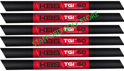 KBS TGI Tour Graphite Golf Club Iron Shafts .370'' Parallel Tip R Flex 60g LOT 6