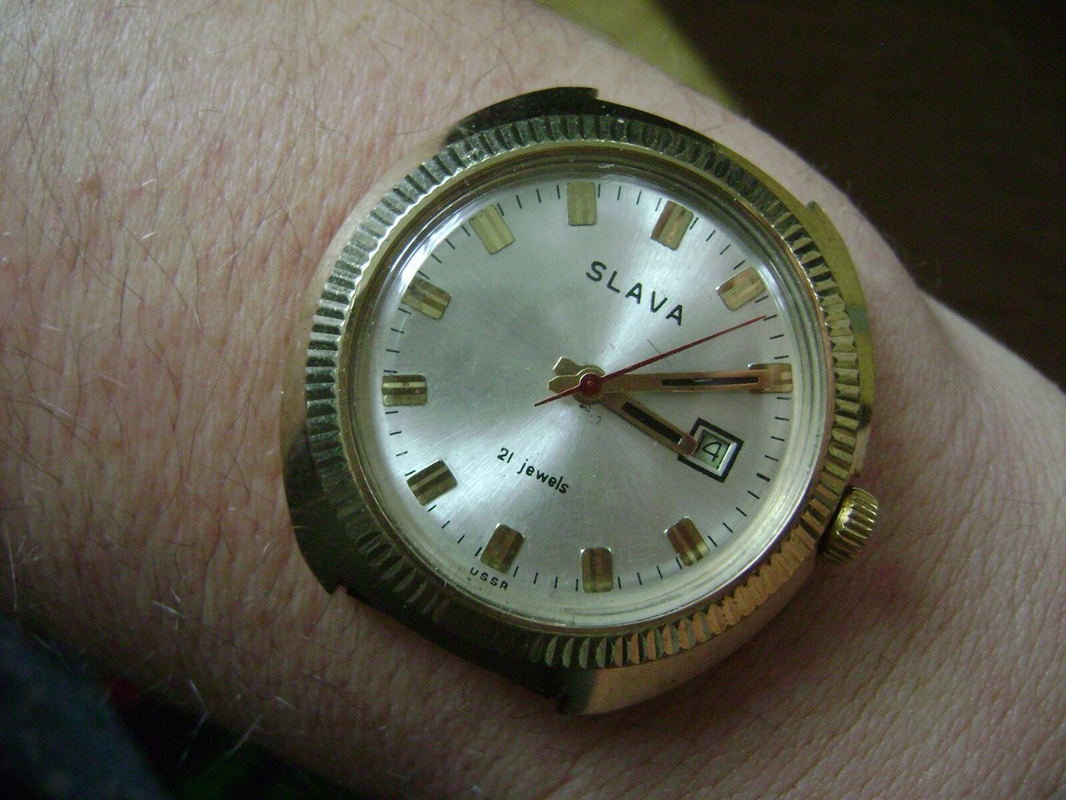✩Vintage Unique Slava☭ (Слава 21 камень) 21 Jewels USSR Mechanical Watch