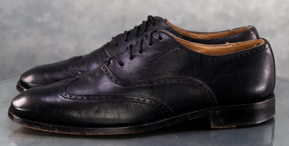 Zapatos de vestir Bostonian Crown Windsor para hombre punta de ala brogue talla 11,5 negros 22341 Foto 2 de 4