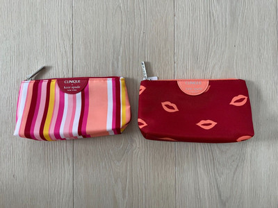 2 Kate Spade / Clinique Kosmetiktasche Kosmetikbeutel Kulturtasche Kulturbeutel