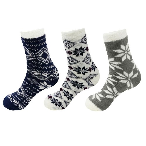 Doppellagige extra dicke superweiche warme flauschige Heimsocken, 3 Paar - Sortierung B - Bild 1 von 6