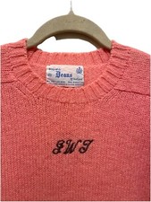 Deans of Scotland Vintage Shetland Wool Coral Women's Sweater, Size 36
