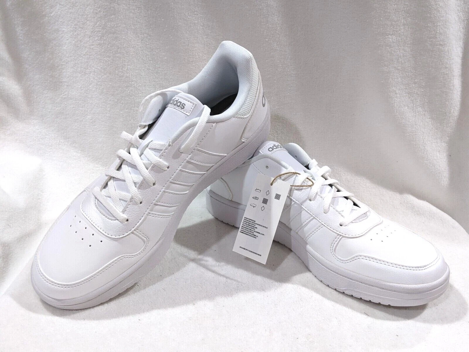 Sneakers Adidas Hoops 2.0 bianche da donna taglia 11 nuove con scatola FY6024