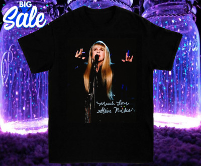 Stevie Nicks signature T Shirt Black Gifl lOVE Fan  DO534