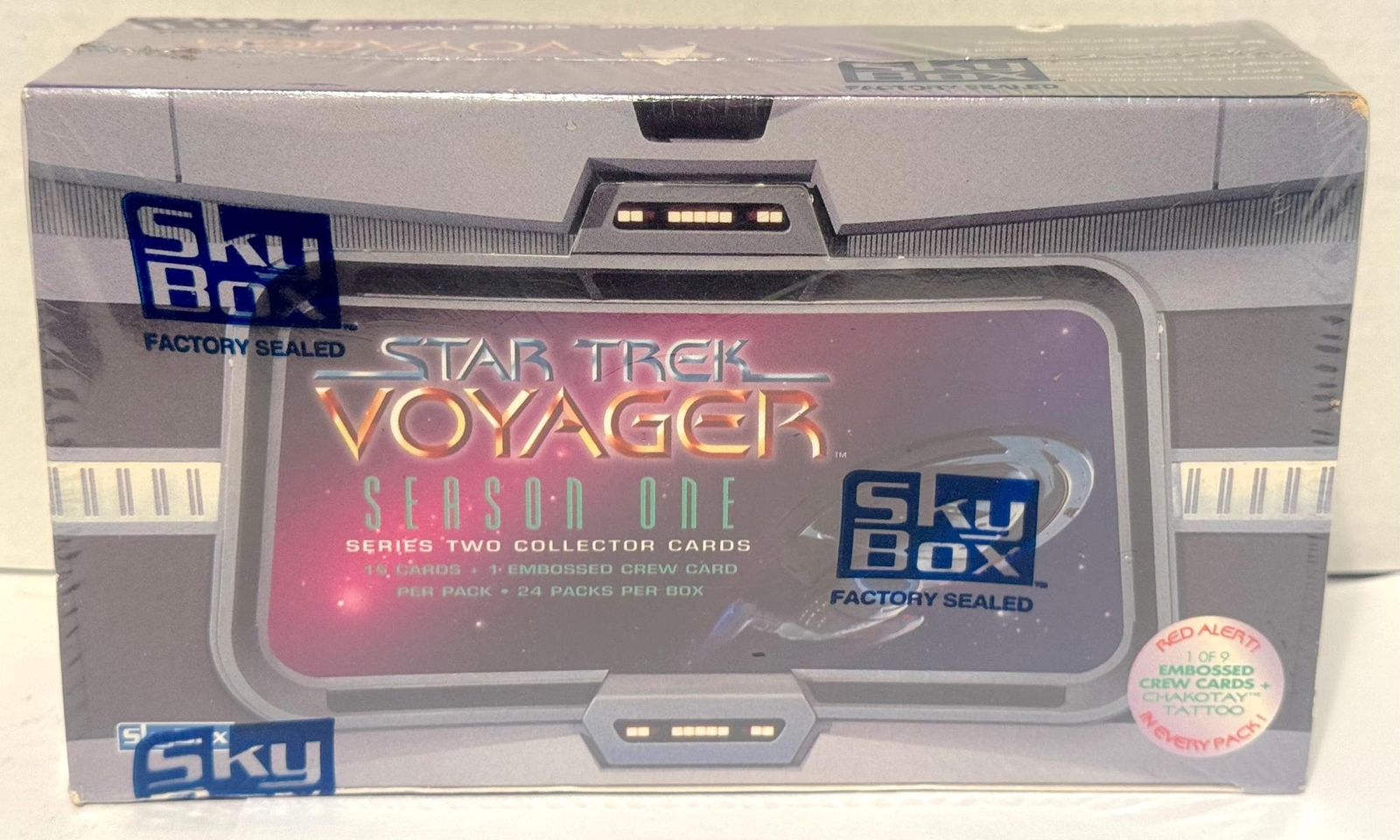 1995 Star Trek Voyager Season 1 Series 2 Jumbo Trading Cards 24-Pack Box
