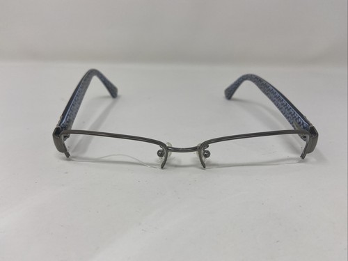 COACH EYEGLASSES FRAME HC5027B 9093 DARK SILVER/BLUE 52/17/135 HALF RIM WC16