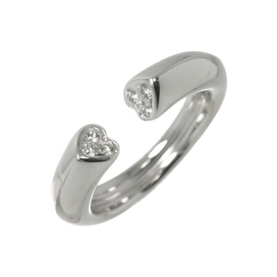 Tiffany & Co. Diamond Open Loving Heart Ring | Premium  TIFFANY 18k Silver Diamond Heart Ring main image 1