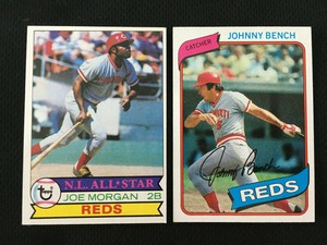 1979 Joe Morgan 1980 Johnny Bench Topps Cincinnati Reds Baseball Cards Ebay
