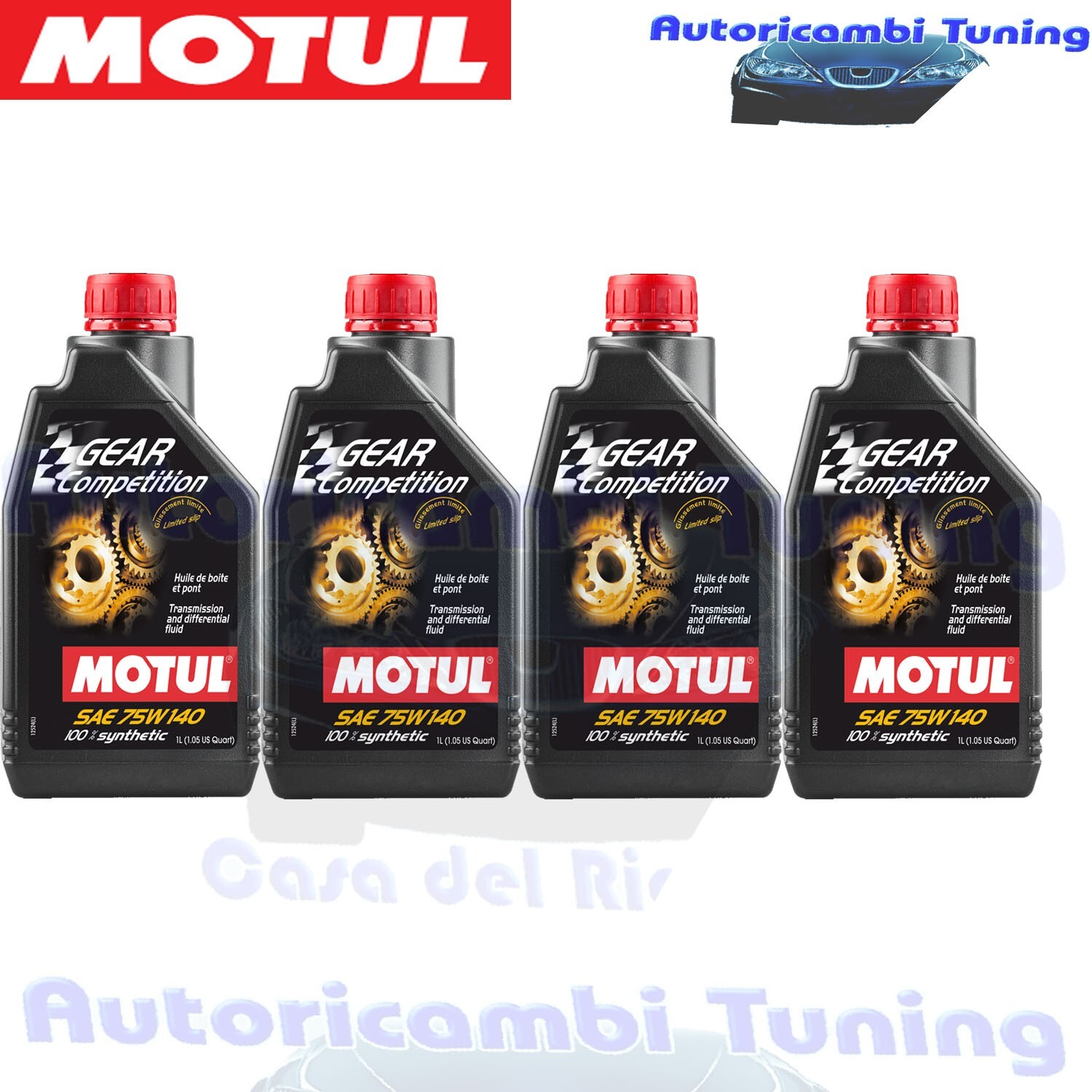 Motul 4 Lt Olio Cambio Differenziale Gear Competition 75W140 LSD 100% Sintetico