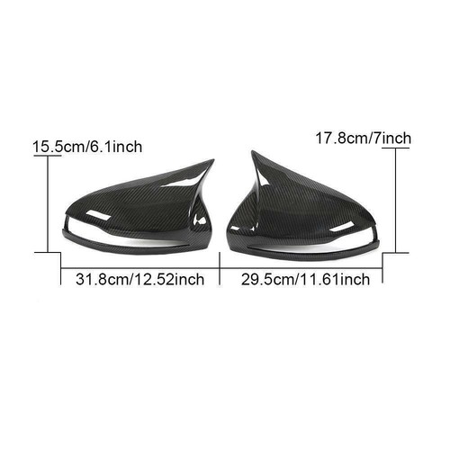Real Carbon Mirror Cover Caps For Mercedes Benz W205 C250 C300 C43 C63 AMG 2015+ - Picture 3 of 12