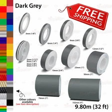 DARK GREY Roll PIN STRIPE Body PinStriping Trim Line TAPE Decal Vinyl Stickers