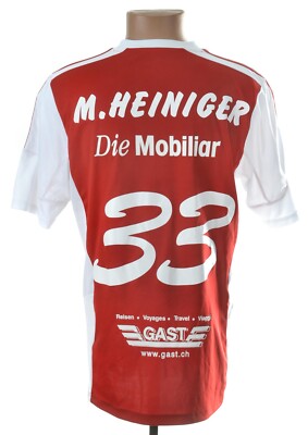 SCHWEIZ 2013 EISHOCKEY TRIKOT ADIDAS GR. M ERWACHSENE #33 HEINIGER