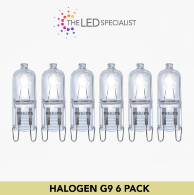 6x PHILIPS G9 Halogen Leuchtmittel 18W warmweiß Filament Lampe Kapsel Ersatz