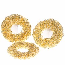 Group of 18 Miniature 1:12 Metallic Gold Wire 1-1/4"  Wreaths