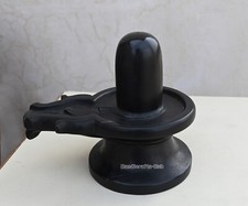 Black Marble Stone Shivling Shiva Ling Lingam Hindu God Prayer Spiritual Gift