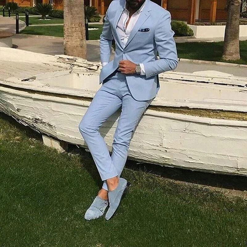 Light blue jacket suit top