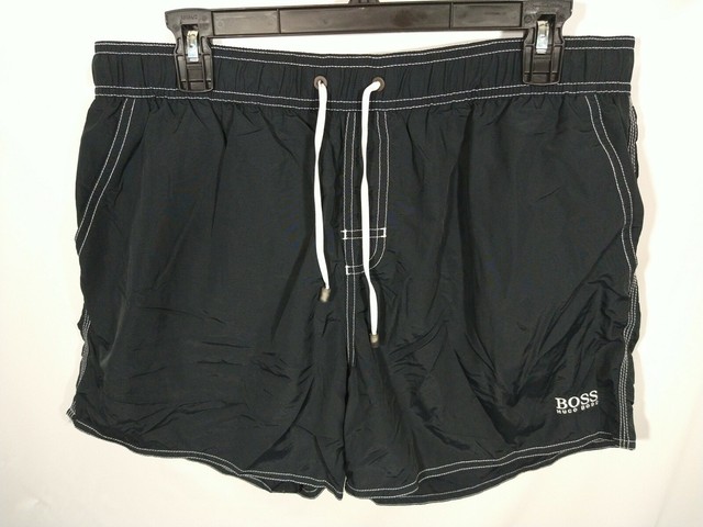 black hugo boss swim shorts