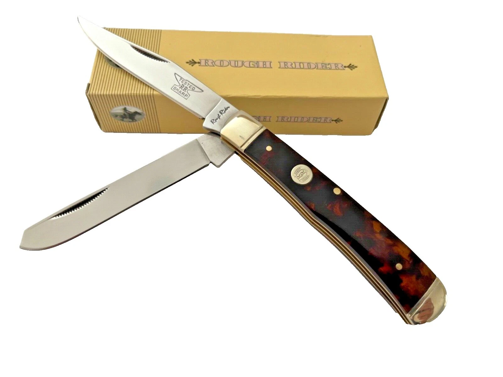 Shell Handle Collectible Folding Knives 2 Blades