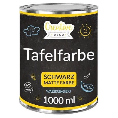 Creative Deco Negro Tiza Color Pizarra Pintura Pared | 1000ml - Imagen 1 de 4