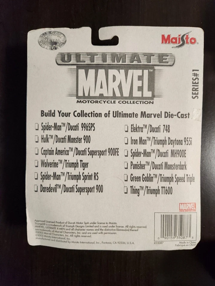 Motocicleta Marvel Wolverine Ultimate Collection Serie 1 Triumph Tiger Maisto Foto 2 de 2