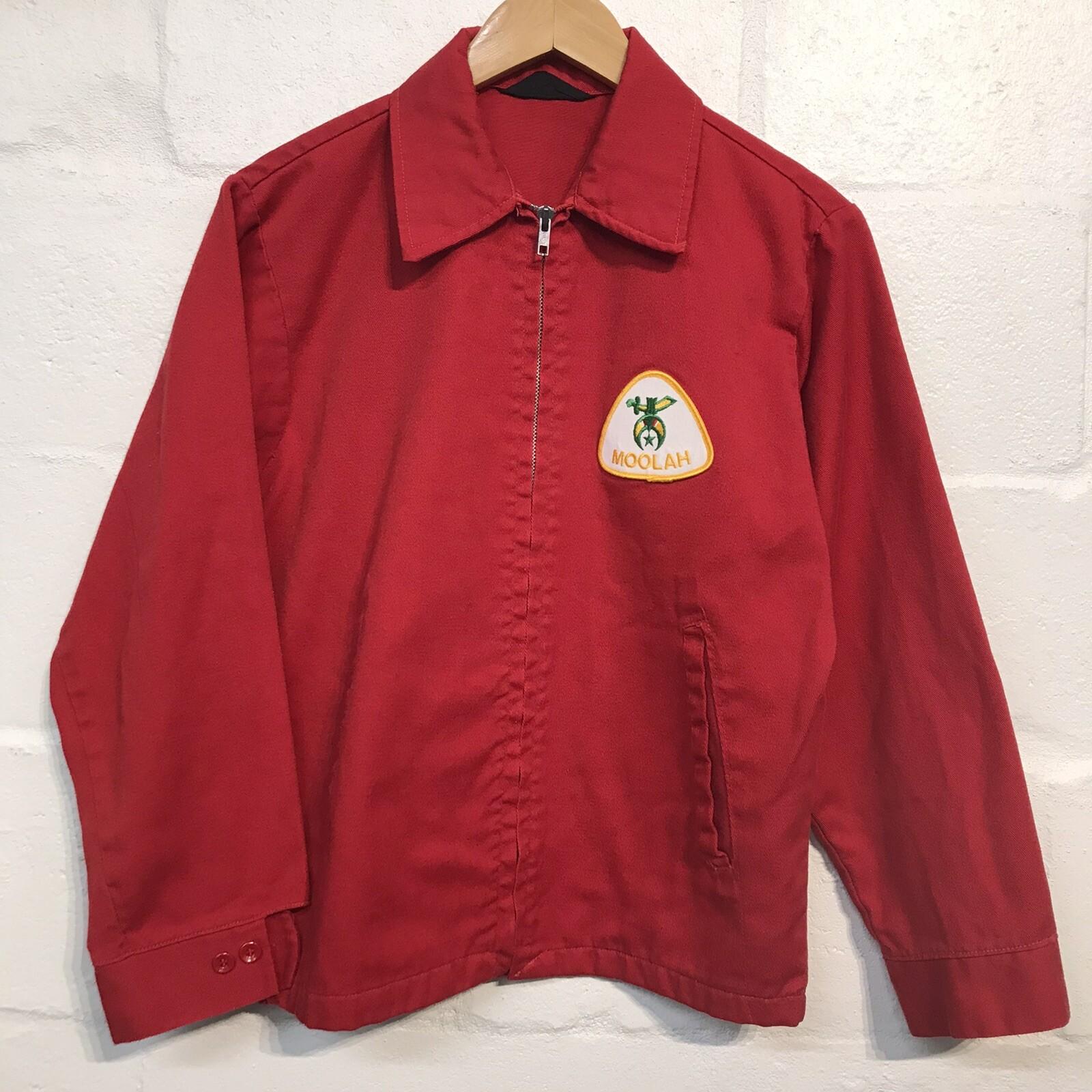 Vintage Moolah Shrine Jacket Red Retro Full Zip Colla… - Gem
