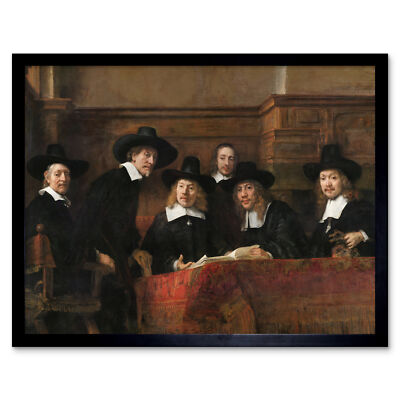 Rembrandt Syndics der Drapers  Guild Gerahmter Druck 30x40 cm