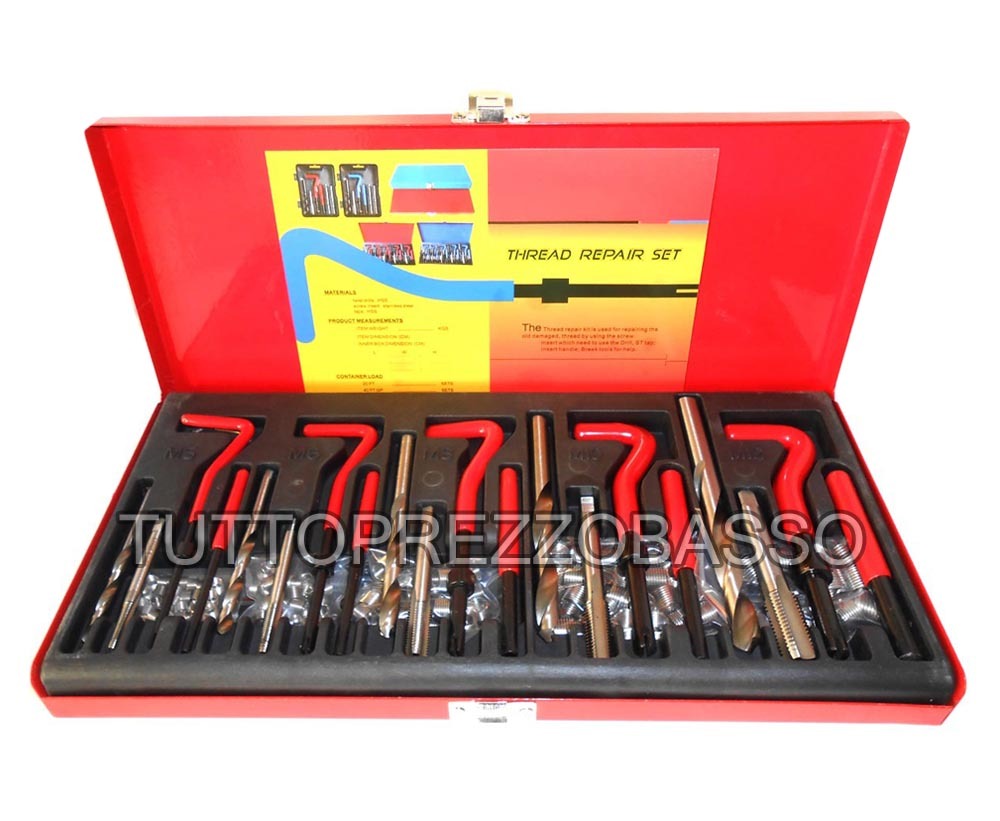 Riparazione Filetti Kit 131 pz - Ripristina Filettature Auto e Moto