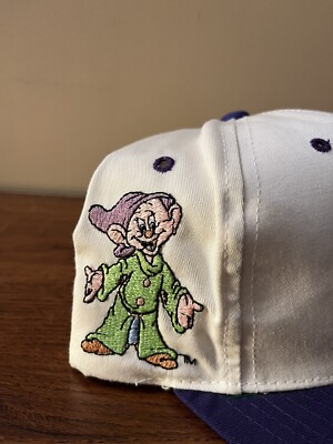 Vtg 90s Disney Snow White 7 Dwarfs Dopey American Needle