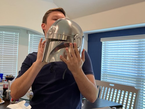 Mandalorian Helmet Star Wars Costume Boba fett Helmet Halloween cosplay Helmet - Picture 3 of 7