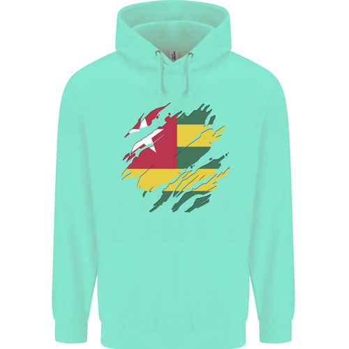 Torn Togo Flag Togolese Day Football Childrens Kids Hoodie - Picture 27 of 76