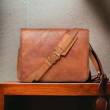 Leather Laptop Bag Men's Vintage Brown New Genuine Satchel Messenger Handmade