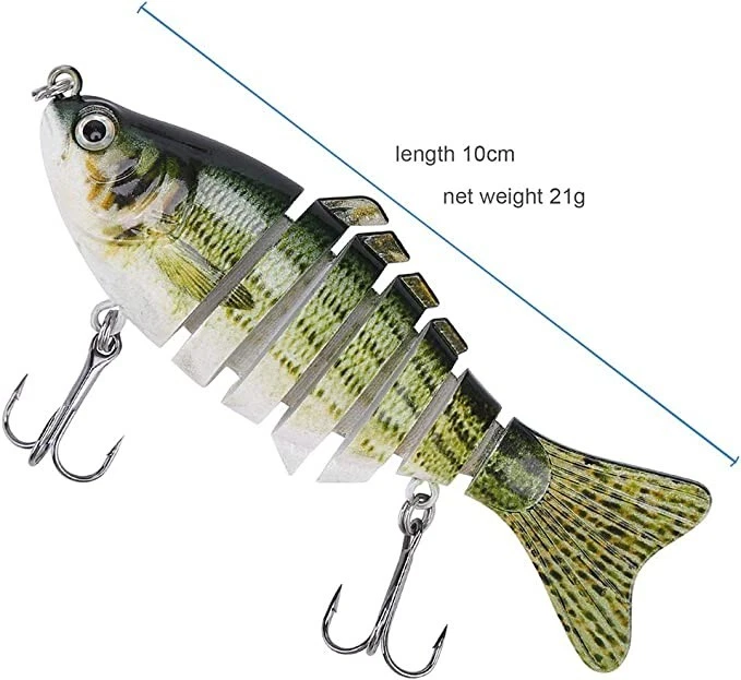 Fishing Lures Fish Minnow Swimbait Tackle Hook Lure Crank Bait 5 Pcs - Image 4 of 4