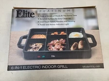 Elite By Maxi-Matic Platinum 6-in-1 Electric Indoor Grill