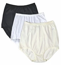 Shadowline Womens Underwear Full Brief Seamless Silky Nylon No Cotton Liner