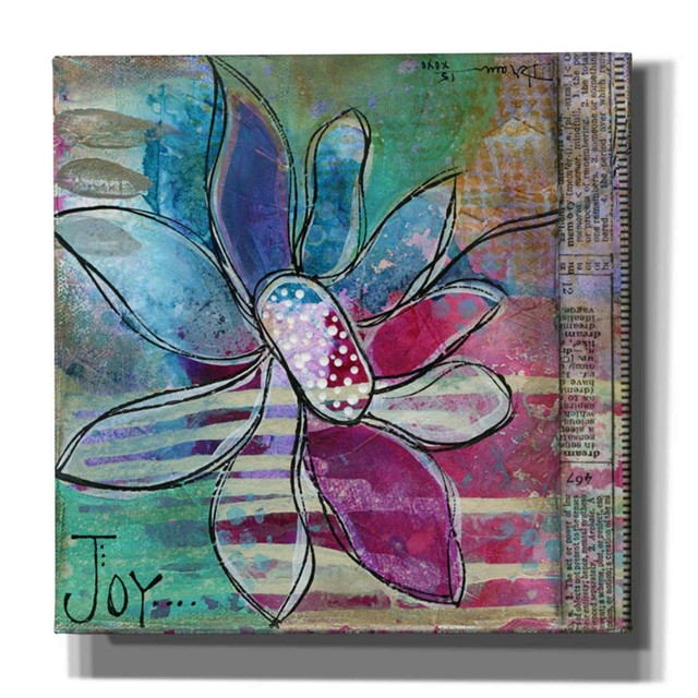 Epic Graffiti 'Joy Floral' by Denise Braun, Giclee Canvas Wall Art eBay