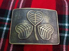 TC Men  s Kilt Belt Buckle Irish Shamrock Antique/Irish Shamrock Kilt belt Buckle