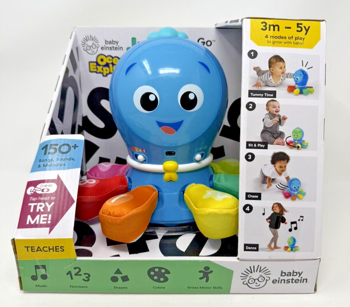 Baby Einstein Go Opus Go 4-in-1 Crawl and Chase Baby Learning Toy