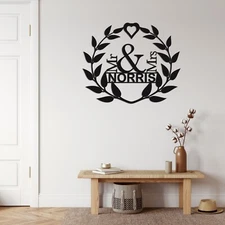 Family Name Sign For Wall Metal Wall Art, Metal Wall Decor, Home Decor Wall Art