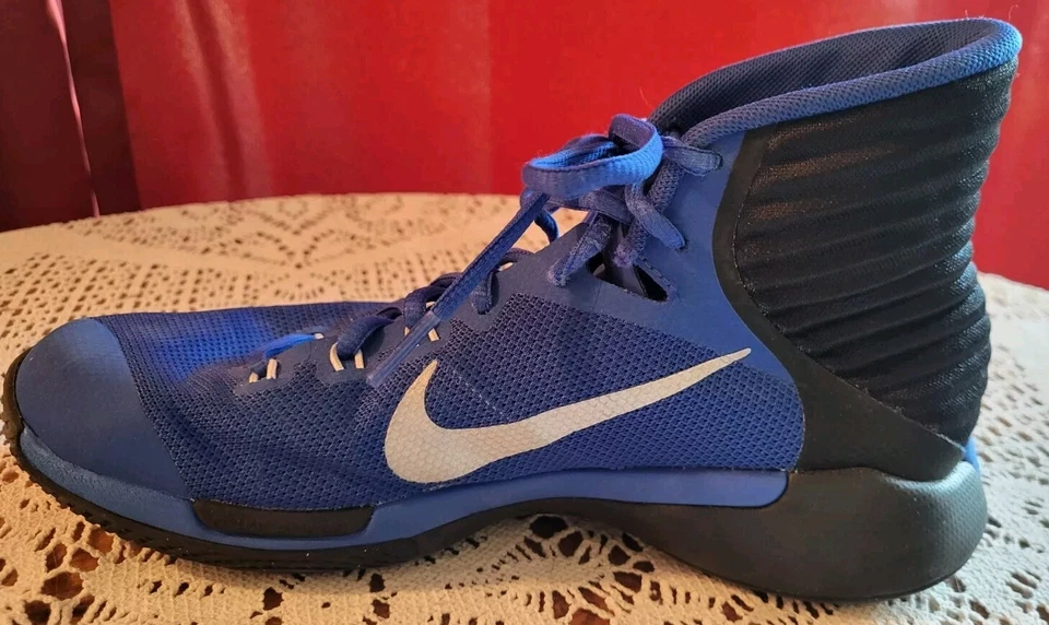 Zapatos Nike Prime Hype para mujer talla 8,5 844792-400 azul/plateado Foto 3 de 4